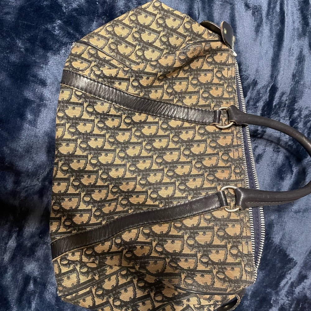 Dior Monogram Canvas Bag in Black and Tan - Picture 6 of 7